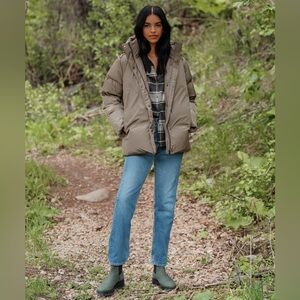 JENNI KAYNE Puffer Jacket Sage Green XXS 0 2